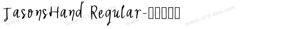 JasonsHand Regular字体转换